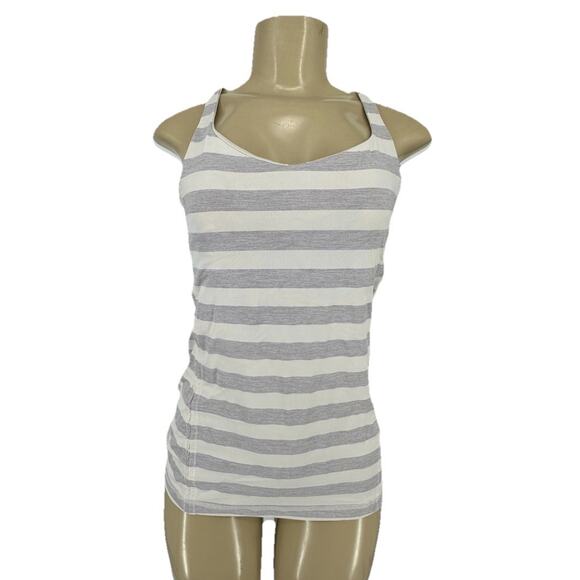 Lululemon 8 Women Free To Be Tank Micro Macro Polar Cream Silver Slate 12-21 - Picture 1 of 10